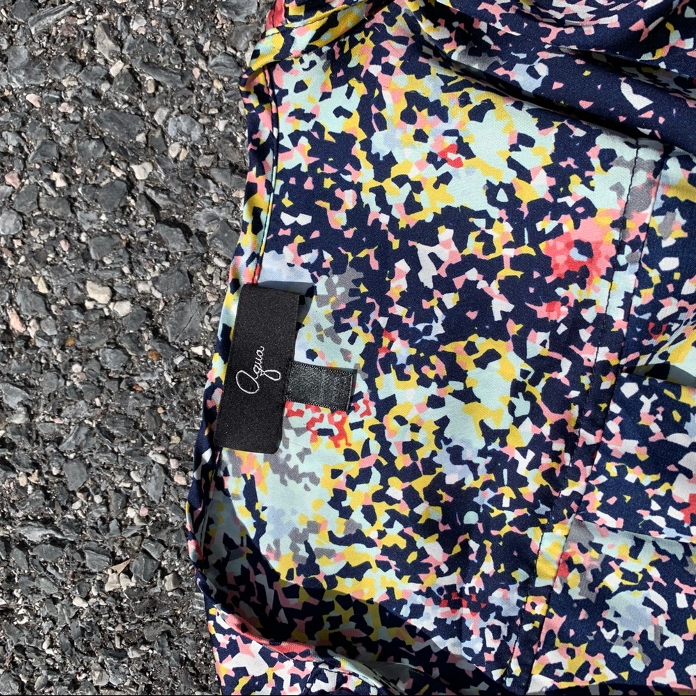 Aqua Rainbow Confetti Blouse